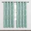NICETOWN Grey Blackout Striped Pattern Curtains for Living Room, 52 x 84(1 – Aqua Blue)