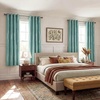 NICETOWN Grey Blackout Striped Pattern Curtains for Living Room, 52 x 84(1 – Aqua Blue)