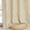 NICETOWN Grey Blackout Striped Pattern Curtains for Living Room, 52 x 84(1 – Biscotti Beige)