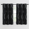 NICETOWN Grey Blackout Striped Pattern Curtains for Living Room, 52 x 84(1 – Black)