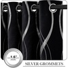 NICETOWN Grey Blackout Striped Pattern Curtains for Living Room, 52 x 84(1 – Black)