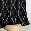 NICETOWN Grey Blackout Striped Pattern Curtains for Living Room, 52 x 84(1 – Black)