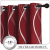 NICETOWN Grey Blackout Striped Pattern Curtains for Living Room, 52 x 84(1 – Burgundy Red)