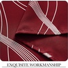 NICETOWN Grey Blackout Striped Pattern Curtains for Living Room, 52 x 84(1 – Burgundy Red)