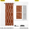 NICETOWN Grey Blackout Striped Pattern Curtains for Living Room, 52 x 84(1 – Burnt Orange)