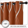 NICETOWN Grey Blackout Striped Pattern Curtains for Living Room, 52 x 84(1 – Burnt Orange)