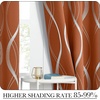 NICETOWN Grey Blackout Striped Pattern Curtains for Living Room, 52 x 84(1 – Burnt Orange)
