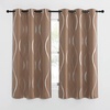 NICETOWN Grey Blackout Striped Pattern Curtains for Living Room, 52 x 84(1 – Cappuccino)