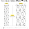 NICETOWN Grey Blackout Striped Pattern Curtains for Living Room, 52 x 84(1 – Dark Mallard)