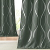 NICETOWN Grey Blackout Striped Pattern Curtains for Living Room, 52 x 84(1 – Dark Mallard)