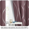 NICETOWN Grey Blackout Striped Pattern Curtains for Living Room, 52 x 84(1 – Dry Rose)