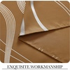 NICETOWN Grey Blackout Striped Pattern Curtains for Living Room, 52 x 84(1 – Gold Brown)