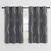 NICETOWN Grey Blackout Striped Pattern Curtains for Living Room, 52 x 84(1 – Grey)