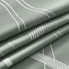 NICETOWN Grey Blackout Striped Pattern Curtains for Living Room, 52 x 84(1 – Greyish Green)