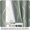 NICETOWN Grey Blackout Striped Pattern Curtains for Living Room, 52 x 84(1 – Greyish Green)