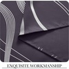 NICETOWN Grey Blackout Striped Pattern Curtains for Living Room, 52 x 84(1 – Greyish Purple)