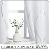 NICETOWN Grey Blackout Striped Pattern Curtains for Living Room, 52 x 84(1 – Greyish White)