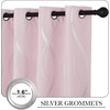 NICETOWN Grey Blackout Striped Pattern Curtains for Living Room, 52 x 84(1 – Lavender Pink)