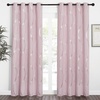 NICETOWN Grey Blackout Striped Pattern Curtains for Living Room, 52 x 84(1 – Lavender Pink)