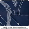NICETOWN Grey Blackout Striped Pattern Curtains for Living Room, 52 x 84(1 – Navy)