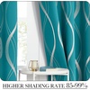 NICETOWN Grey Blackout Striped Pattern Curtains for Living Room, 52 x 84(1 – Peacock Teal)