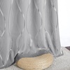 NICETOWN Grey Blackout Striped Pattern Curtains for Living Room, 52 x 84(1 – Silver Grey)