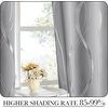 NICETOWN Grey Blackout Striped Pattern Curtains for Living Room, 52 x 84(1 – Silver Grey)