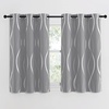 NICETOWN Grey Blackout Striped Pattern Curtains for Living Room, 52 x 84(1 – Silver Grey)
