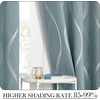 NICETOWN Grey Blackout Striped Pattern Curtains for Living Room, 52 x 84(1 – Stormy Sea)