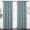 NICETOWN Grey Blackout Striped Pattern Curtains for Living Room, 52 x 84(1 – Stormy Sea)