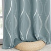 NICETOWN Grey Blackout Striped Pattern Curtains for Living Room, 52 x 84(1 – Stormy Sea)