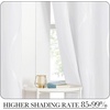 NICETOWN Grey Blackout Striped Pattern Curtains for Living Room, 52 x 84(1 – White)