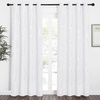 NICETOWN Grey Blackout Striped Pattern Curtains for Living Room, 52 x 84(1 – White)