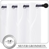 NICETOWN Grey Blackout Striped Pattern Curtains for Living Room, 52 x 84(1 – White)