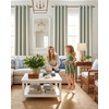 NICETOWN Grey Blackout Striped Pattern Curtains for Living Room, 52 x 84(100% Blackout – Gold Foil Leaf)