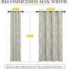 NICETOWN Grey Blackout Striped Pattern Curtains for Living Room, 52 x 84(1-natural)