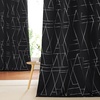 NICETOWN Grey Blackout Striped Pattern Curtains for Living Room, 52 x 84(2 – Black)