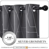 NICETOWN Grey Blackout Striped Pattern Curtains for Living Room, 52 x 84(2 – Grey)