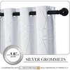 NICETOWN Grey Blackout Striped Pattern Curtains for Living Room, 52 x 84(2 – Greyish White)