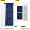 NICETOWN Grey Blackout Striped Pattern Curtains for Living Room, 52 x 84(2 – Navy)