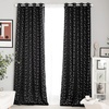 NICETOWN Grey Blackout Striped Pattern Curtains for Living Room, 52 x 84(3 – Black)
