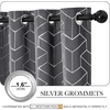 NICETOWN Grey Blackout Striped Pattern Curtains for Living Room, 52 x 84(3 – Grey)