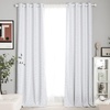 NICETOWN Grey Blackout Striped Pattern Curtains for Living Room, 52 x 84(3 – Greyish White)