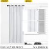 NICETOWN Grey Blackout Striped Pattern Curtains for Living Room, 52 x 84(3 – Greyish White)