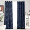NICETOWN Grey Blackout Striped Pattern Curtains for Living Room, 52 x 84(3 – Navy)