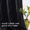 NICETOWN Grey Blackout Striped Pattern Curtains for Living Room, 52 x 84(4 – Black)