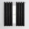 NICETOWN Grey Blackout Striped Pattern Curtains for Living Room, 52 x 84(4 – Black)