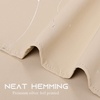 NICETOWN Grey Blackout Striped Pattern Curtains for Living Room, 52 x 84(Biscotti Beige)