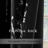 NICETOWN Grey Blackout Striped Pattern Curtains for Living Room, 52 x 84(Branch-100% Blackout Black)