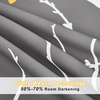 NICETOWN Grey Blackout Striped Pattern Curtains for Living Room, 52 x 84(Grey&white)